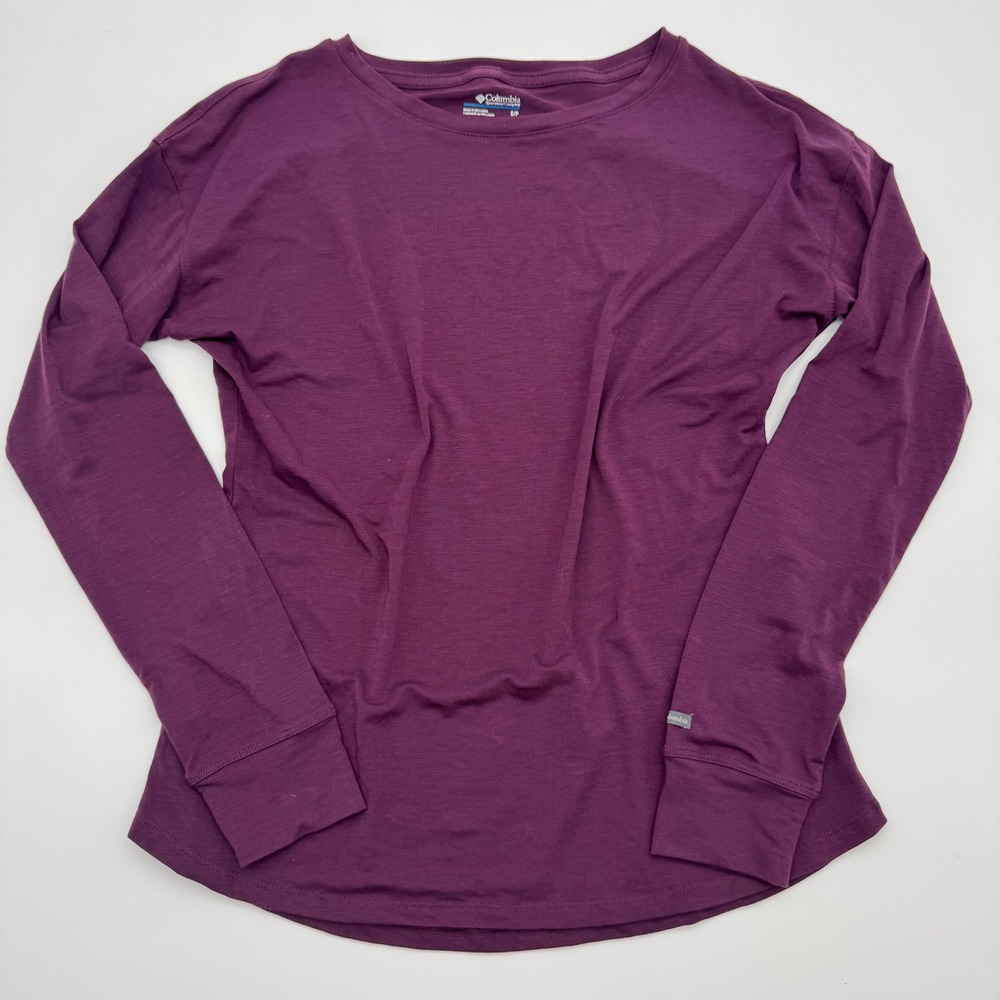 Columbia Womens‎ Plum Purple Long Sleeve Crew Neck Top Hiking Outdoors Small